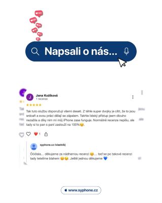📣 Děkujeme za úžasnou recenzi Vaše zpětná vazba je pro nás obrovskou motivací a pomáhá nám neustále zlepšovat naše služby....