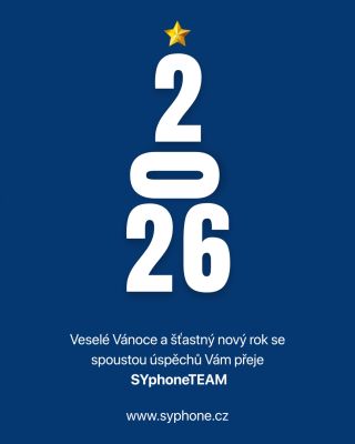 Veselé Vánoce a šťastný nový rok plný úspěchů, zdraví a pohody Vám přeje SYphoneTEAM 💙